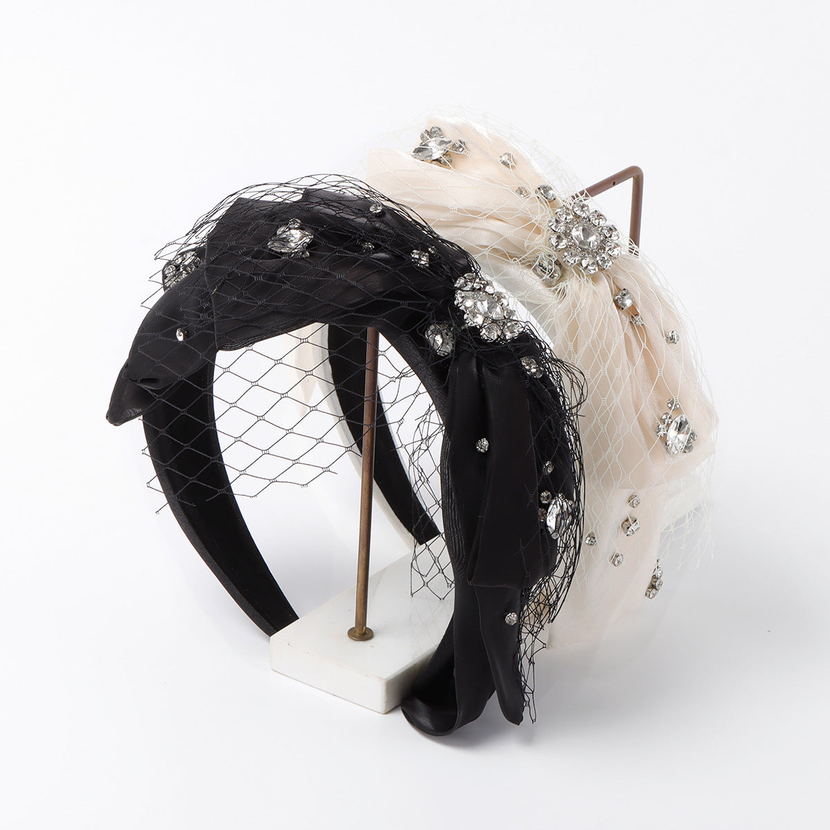 Wholesale Bow and Diamond Mesh Hairbands